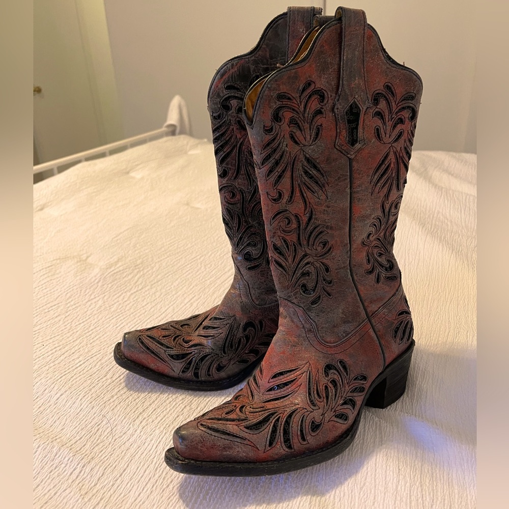 Sequin Corral Cowboy Boots